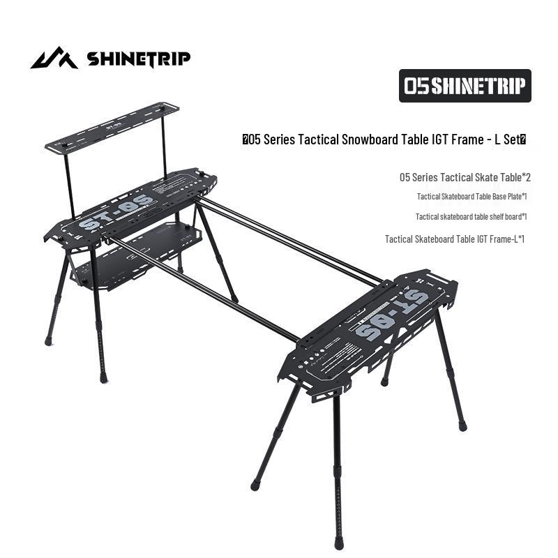 Mountain Fun Series 05 Expandable Tactical Camping Table: Portable, Folding, Storage-Ready, Aluminum Alloy.