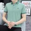 New Men's Short-sleeved T-shirt Cotton Boys' T-shirt Lapel Men's T-shirt