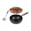 45 Inch Frying Pan, with Hanging Hook, Uncoated, Cookware for Kitchen, Home, Camping, Hotel