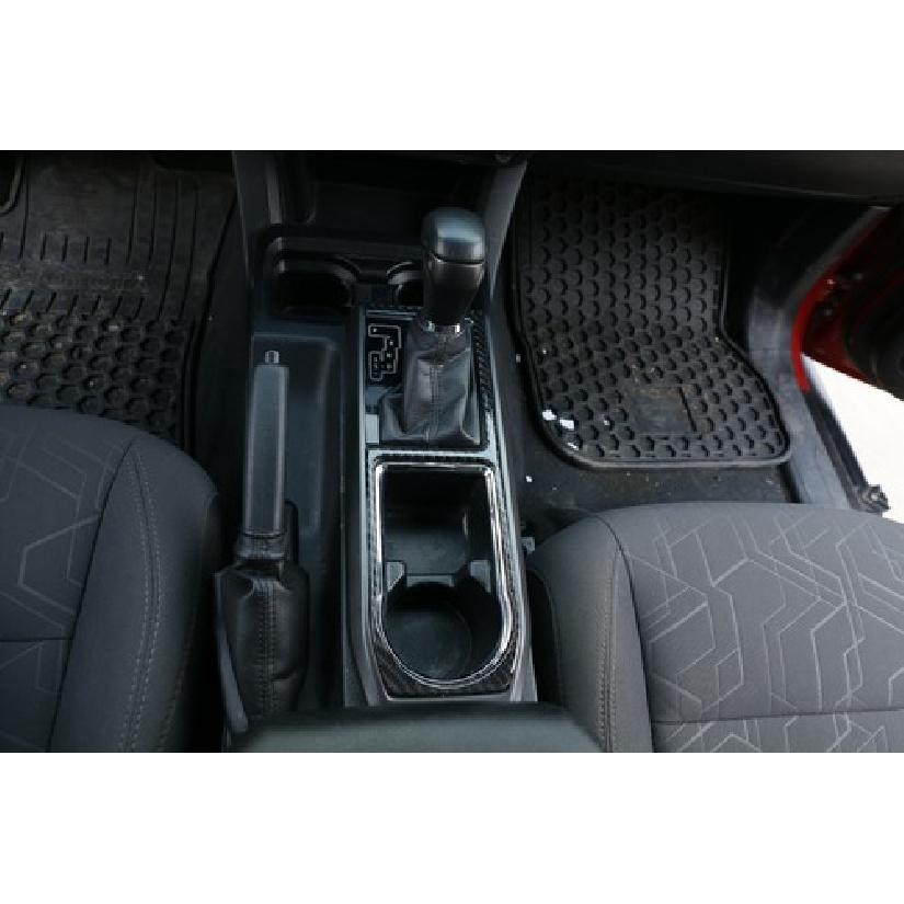 Soft Carbon Fiber Gear Shift Box Panel Cover Trim Fit For Toyota Tacoma 15-20