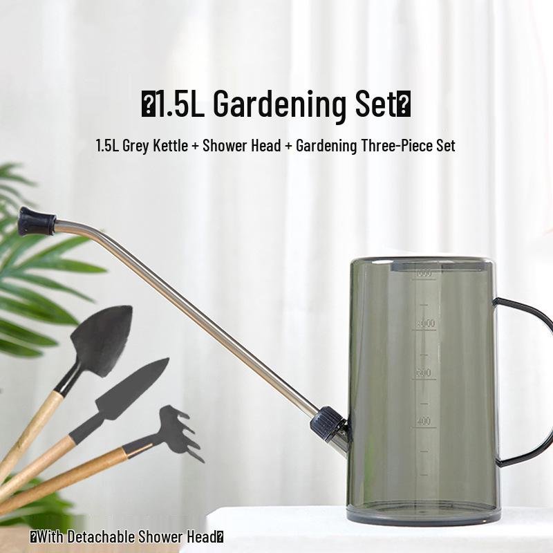 

Лейка из нержавеющей стали с длинным носиком для цветов и растений - Садовый инструмент большой вместимости 1L