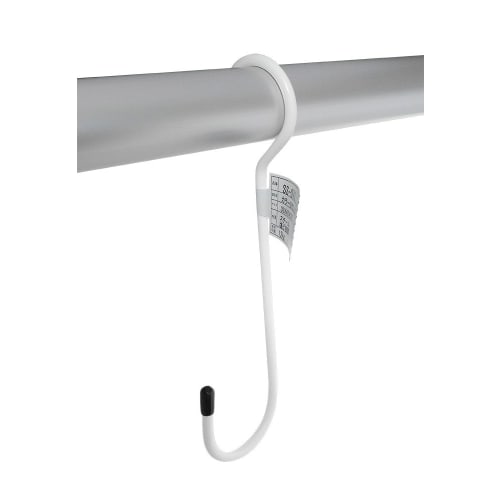 Waki Sangyo Color S-Curve Cloth Hook, Hanging Hook, White, Diameter 33 X 40 X Length 200mm, SS-071