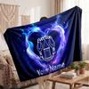 Everton FC Personalisierte Fleecedecke Mit Fußballlogo, Individueller Name Text Weich Warm Home Überwurfdecke
