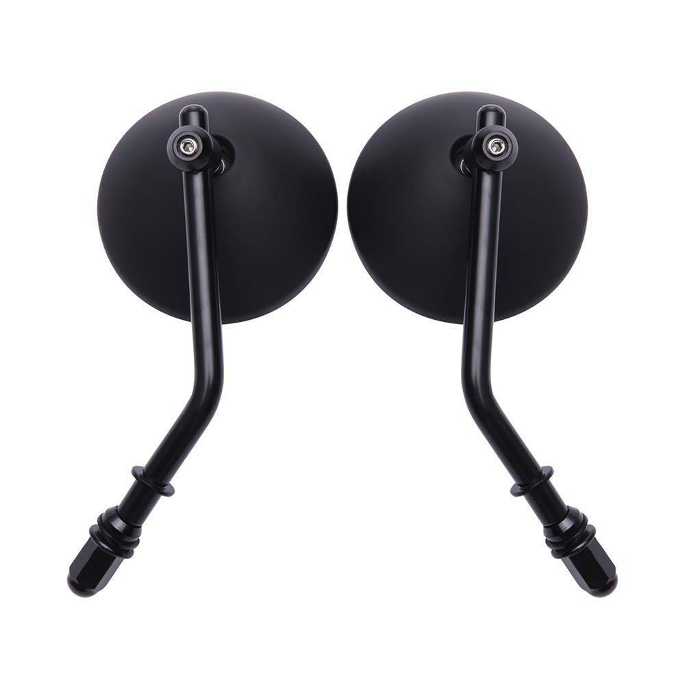 Black Chrome 8MM 10MM Rearview Side Mirrors Round Motorcycle Side Mirrors for Harley Sportster 883 1200 Road King
