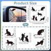 OLYCRAFT 5 Styles/1 Sheet Rearview Mirror Decal Cat Shape Car Window Stickers Car Side Mirror Sticker Removable Waterproof PVC Sticker for Car