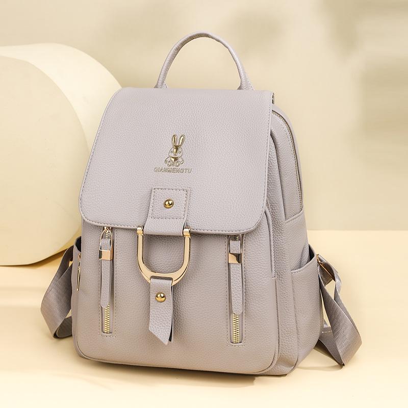2025 Autumn/Winter Women's Fashion PU Soft Backpack - Elegant European & American Style