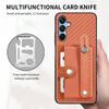 For Samsung Galaxy A16 4G/5G Case Wristband Anti-Drop Leather Back Cover Card Holder