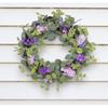 Purpler Flower Wreath Artificial Summer Wreath for Front Door Farmhouse Wedding Garden Indoor and Outdoor Decorations