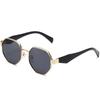 Men's Retro Polygonal Frame Myopia Glasses Stylish New Metal-Frame Prescription Glasses Unisex Stylish Driving Sunglasses