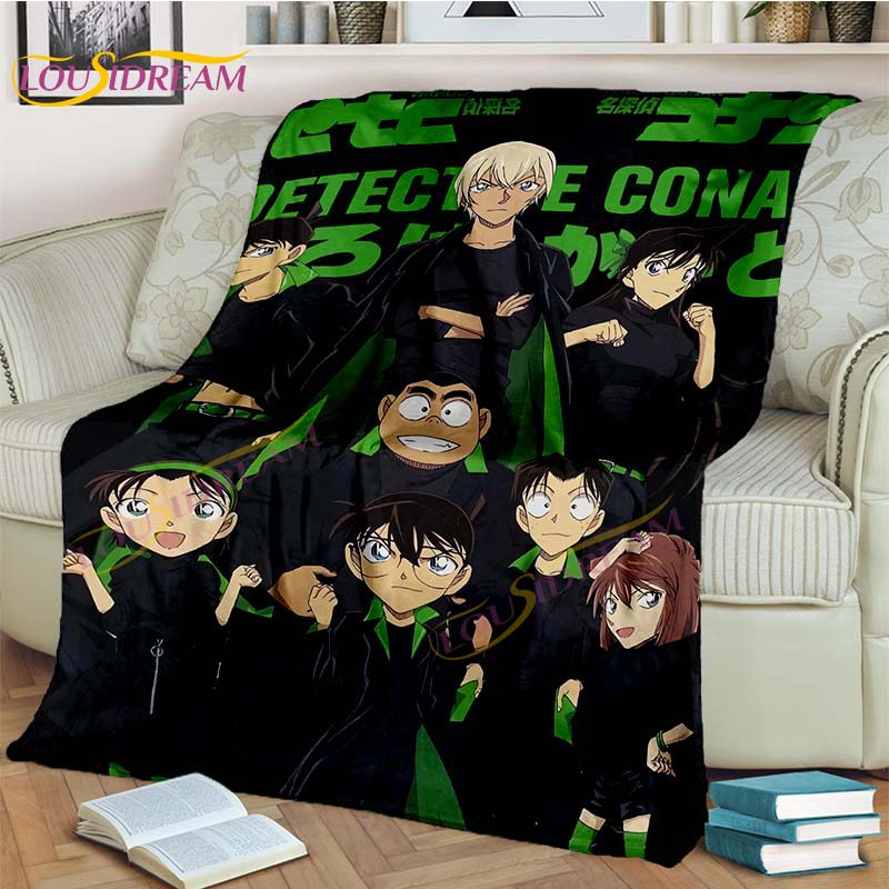 Conan Edogawa-Decke, Detektiv und Dieb, Conan-Decken, Anime-Flanelldecken für Bett, Sofa, rosa Paardecken, Geburtstagsgeschenke