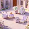 Micro Landscape Ornaments Mini Wedding Scene Decorations with Arches Bouquets Cakes Ring Boxes Resin DIY Garden Accessories Romantic Gift Ideas
