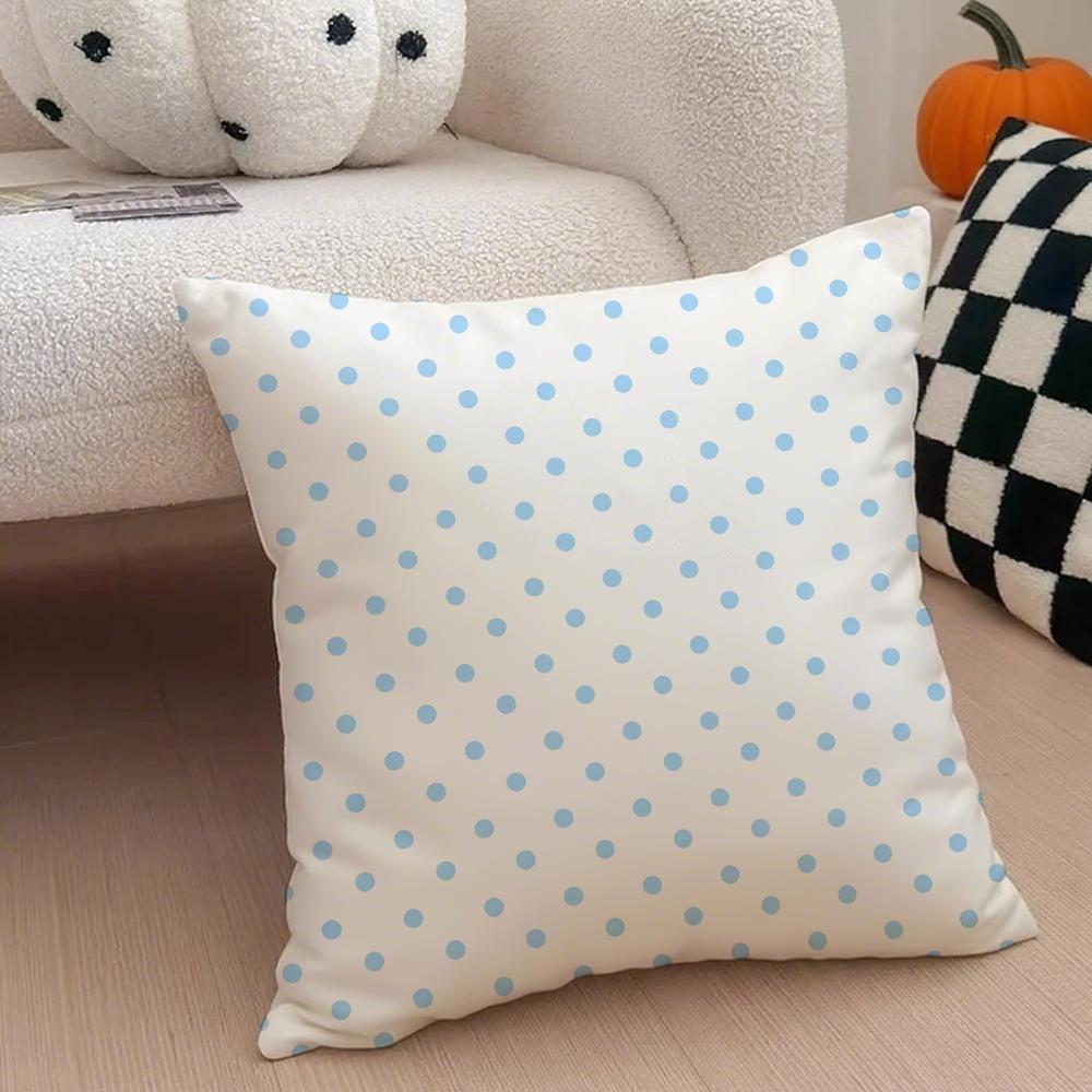 Casual Solid Colored Small Wavepattern Design Cushion Cover Throw Pillow Cover Hidden Button Durable Polyester Chair Cushion