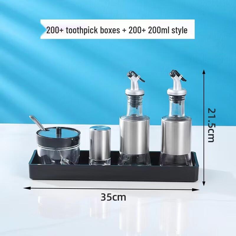 Chushan Hai Commercial Glass Seasoning Bottle Set