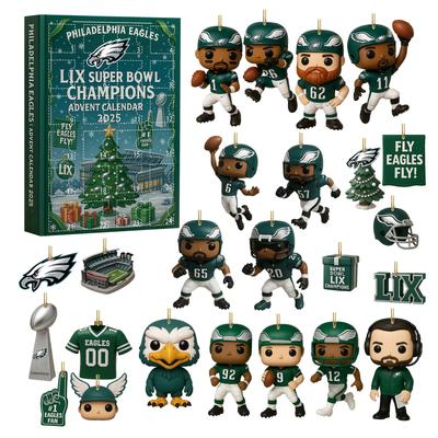 Philadelphia Eagles Weihnachten Adventskalender Blind Box Super Bowl Weihnachtsbaum Acryl Anhänger