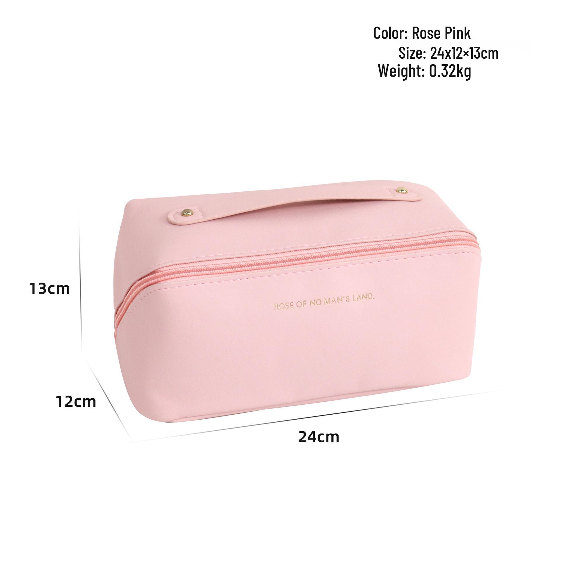 

Жіноча косметичка великої місткості в стилі інфлюенсера – Портативний ПУ органайзер для косметики з роздільниками