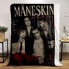 "Rock Band Art with Bold Typography" Printed Flannel Blanket for Bedroom, Living Room, Sofa, and Nap