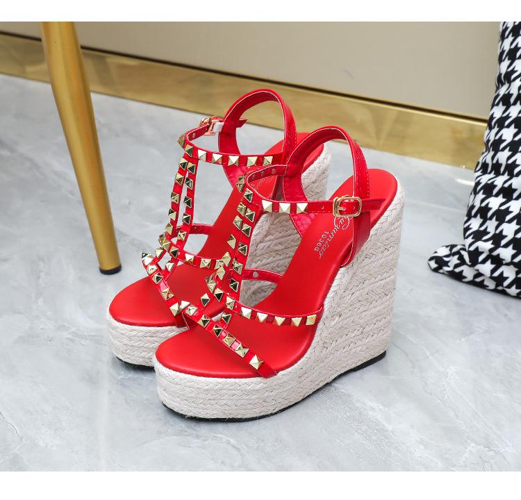 Pantofi Dama Sandale cu Platformă de Vară Tendința Cu Șuruburi Toc Înalt Toc Înclinat Pantofi Sexy de Petrecere Pantofi cu Toc Înalt Sandale cu Platformă