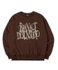 URBANAGE Wild Logo Oversized Sweatshirt_Brown