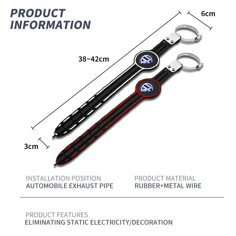1pcs Car Anti-Static Earth Ground Wire Belt Anti-Static For Volkswagen VW GTI Rline R Polo Golf Passat Tiguan Car Accessories