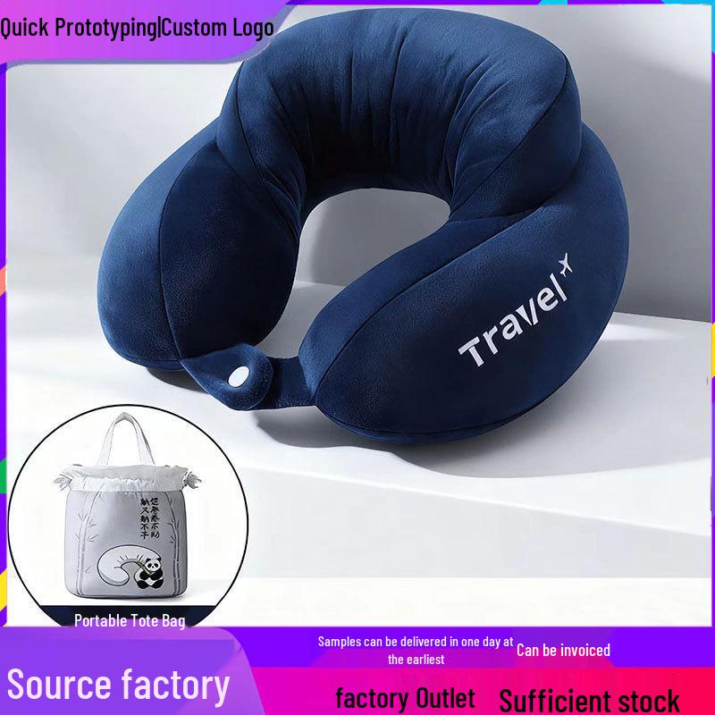 Custom Logo U-Shaped Neck Support Pillow for Airplane Travel