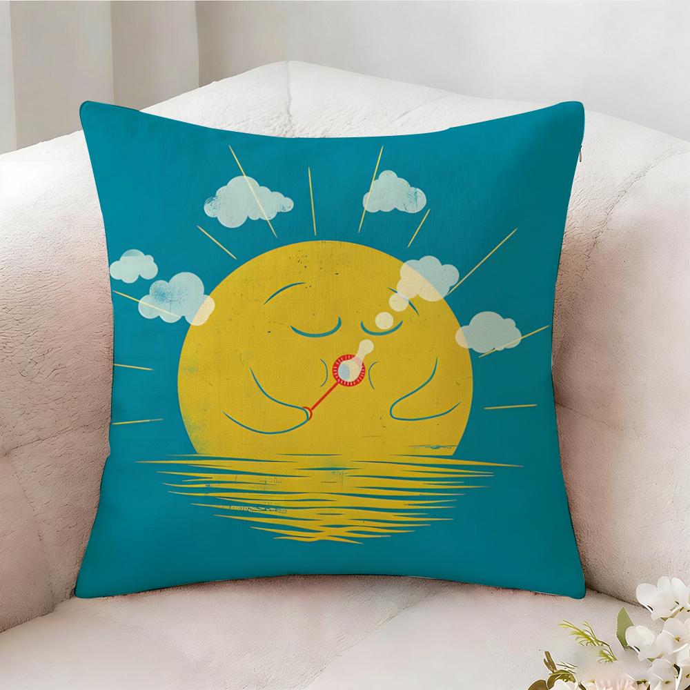 School Patterns For Children Pillow Case Pillowcase Doublesided Printed Sofa Cushion Bedroom Headboard Pillow
