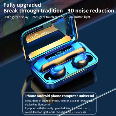 TWS Bluetooth 5.0 Earphones 2200mAh Charging Box Wireless Headphone 9D Stereo Sports Waterproof Earbuds with Mic
