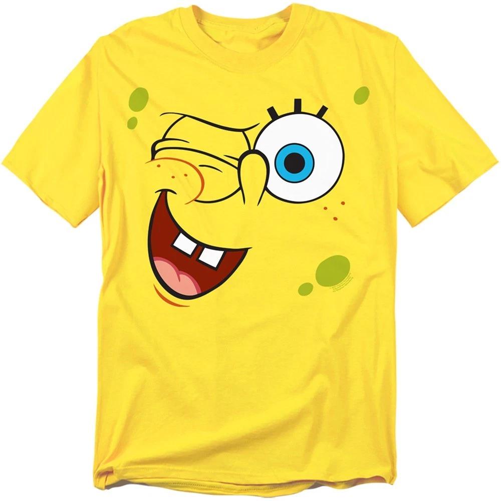 SPONGEBOB SQUAREPANTS WINKING FACE Licensed Adult Graphic Tee Shirt SM-3XL S