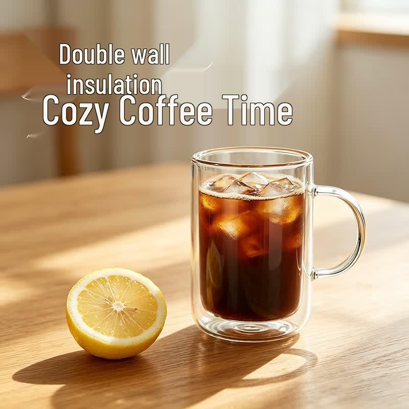 WEIMINGNUO High Borosilicate Glass Mug with Handle (250ml)