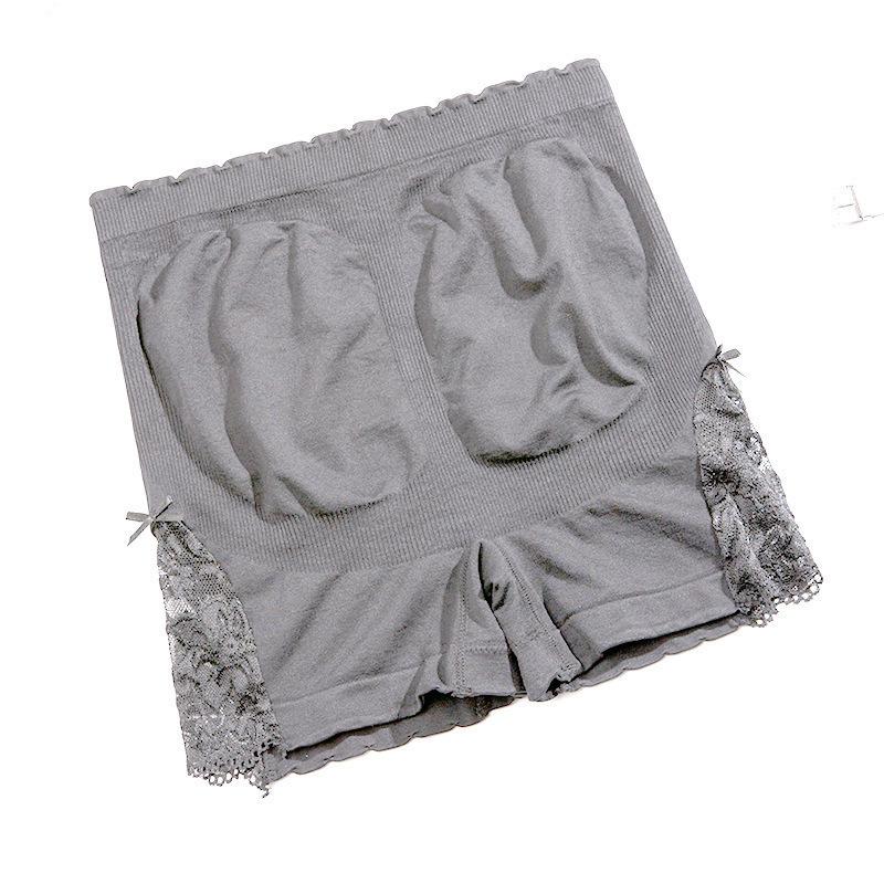 

Кружевные защитные брюки с бантом, летние противоскользящие шорты, страховочные боксеры, леггинсы Three Points Can Wear для женщин One size серый