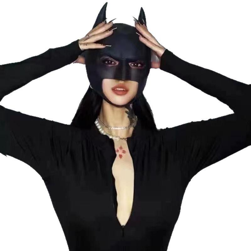 Batman Mask Full Face Headgear Halloween Cosplay Prop for TikTok Live Streaming