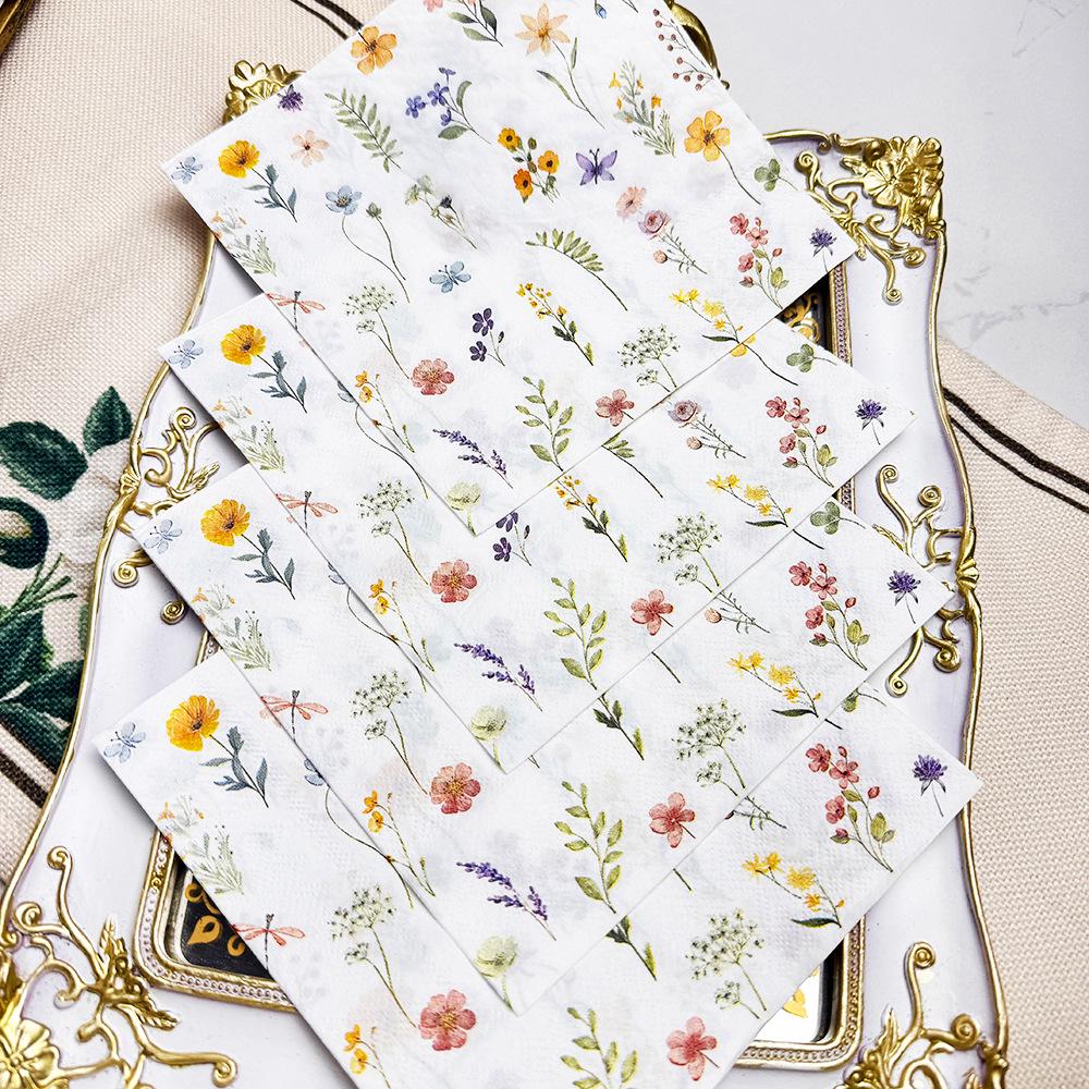 In-Stock Multicolor Floral Disposable Party Napkins