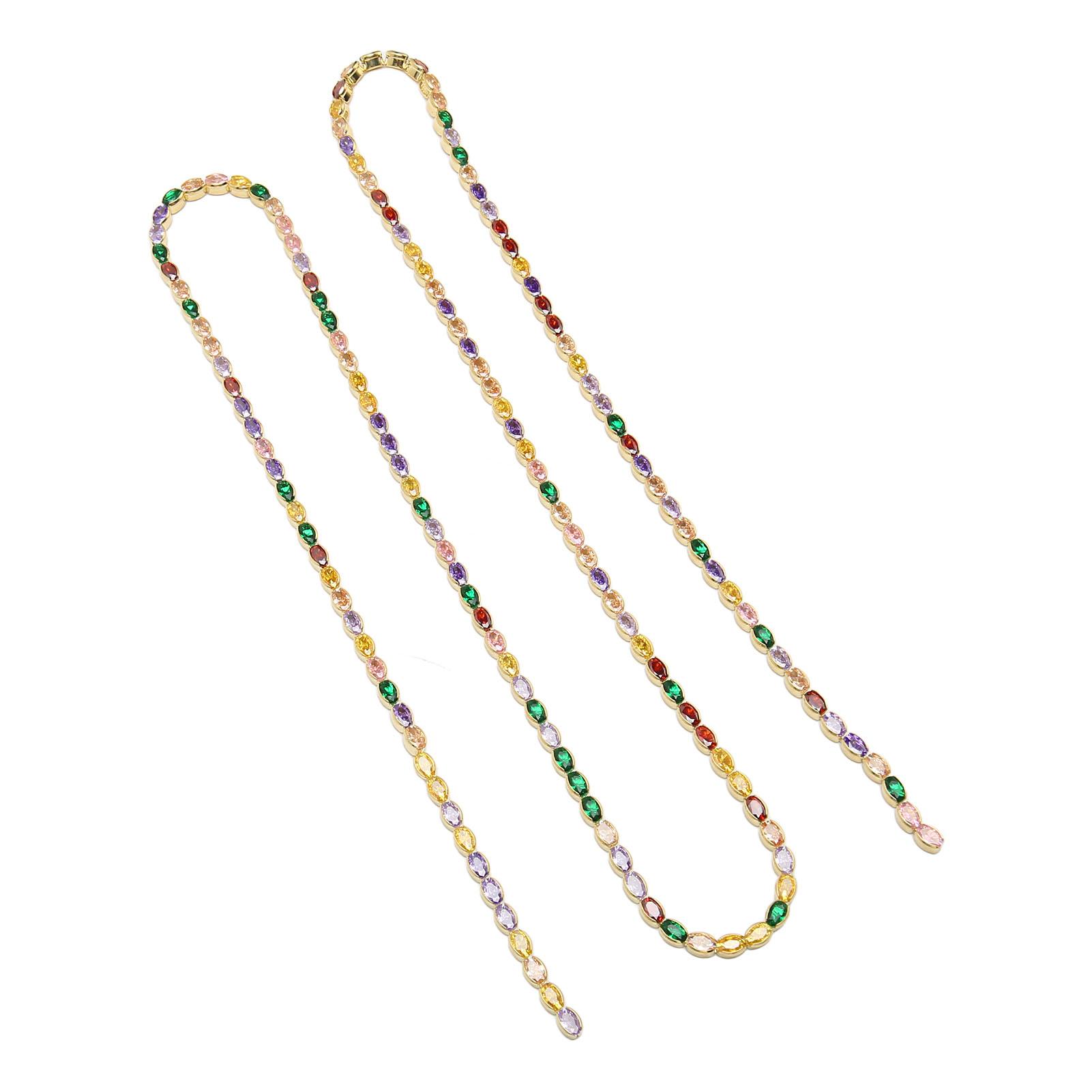 Oval Rhinestone Chain 3.28ft Length DIY Handcraft Exquisite High Hardness Rhinestone Chain Trim for Decorating