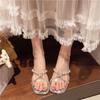 High-Heeled Hausschuhe neue Sommer High-End Meeresufer Schöne Kristall Französisch Cool Hausschuhe