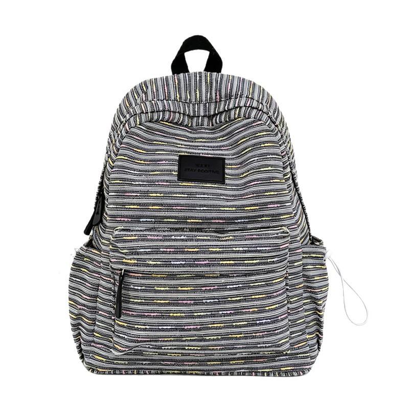 Schoolbag wholesale ins literary style small fresh plaid schoolbag female campus high school college student backpack autumn and winter travel back