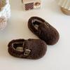 Winter Warm Fleece Baby Shoes: Soft Sole, Closed Heel, Thick Cotton for Girls