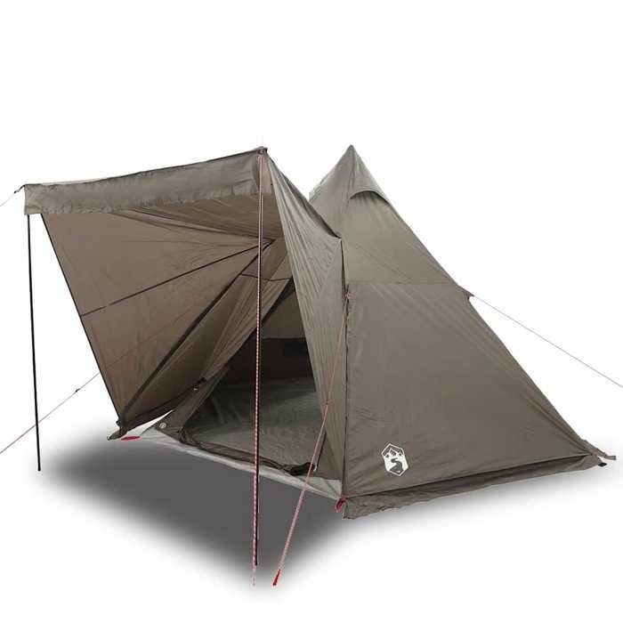 Tente familiale - vidaXL - Tipi 6 personnes - Imperméable - Marron - Léger et portable