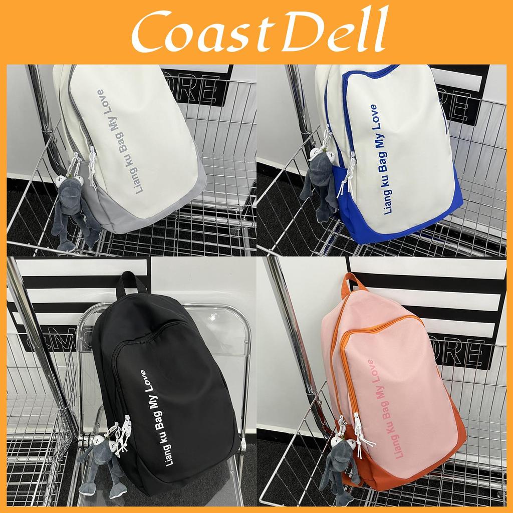 College Letter Bookbag With Zipper Closure And Inner Pocket For Students