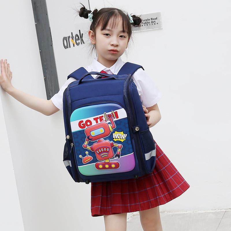 Adorable Cartoon Backpack For Kids Durable Oxford Fabric Large Capacity School Bag