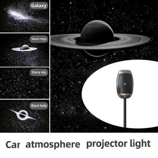 Ayarlanabilir Parlaklıkta Yıldızlı Gökyüzü Projektörü Gece Lambası 360 Derece Döndürme Kolay Dokunmatik Kontrol Lambası USB Şarj Edilebilir Yatak Odası Ortam Aydınlatması