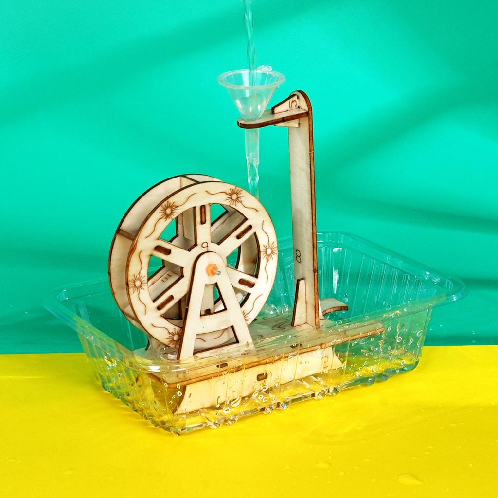 Wasserrad-Technik: Doppelt verwendbares elektrisches und manuelles STEM-Kit für wissenschaftliche Experimente für Kinder
