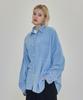 CARGOBROS FOR WOMAN Oversized Rolling Denim Shirt (Light Blue)