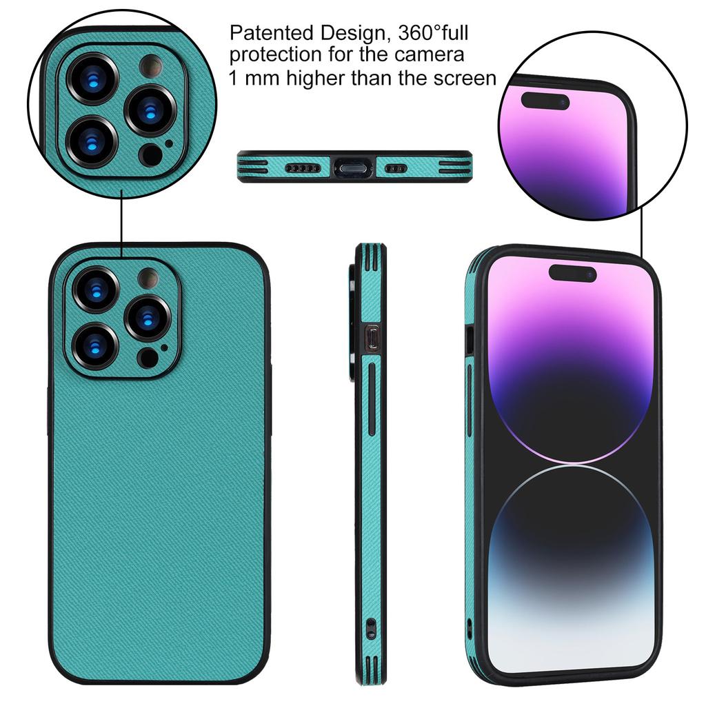 Suitable for iPhone14 mobile phone case 13Pro all-inclusive TPU cloth pattern anti-drop protective case 14plus solid color leather case
