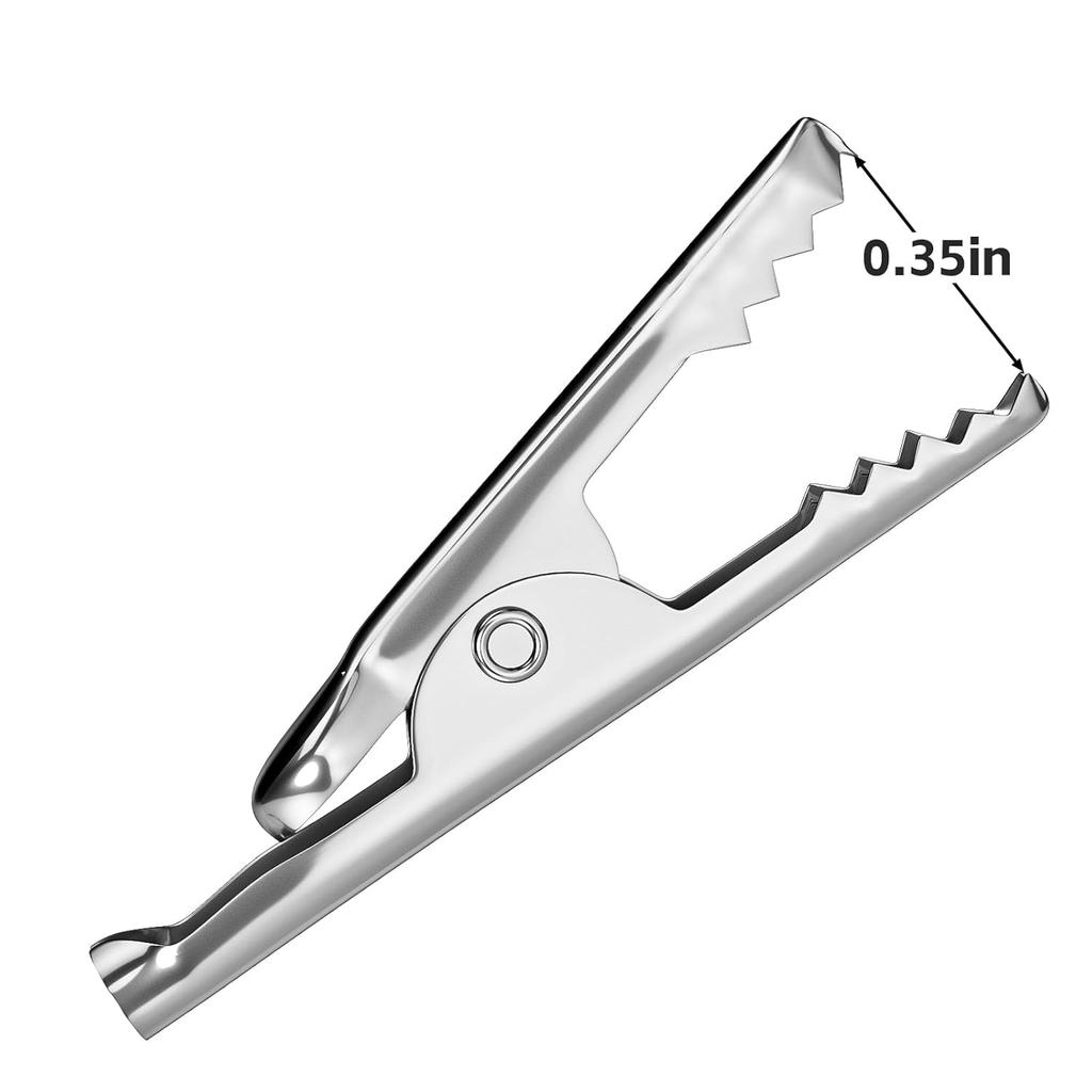 Cleqee Bagworm Clip Alligator Clip Test Electrical Cable Test Lead Crocodile Clip Jumper 5 Colors Cable, 10-Pack Leads, Set, Double-Ended Wires,