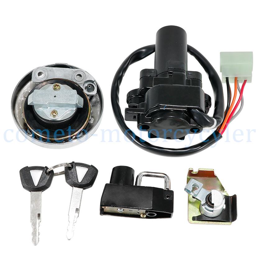 OEM:27048-5316 51049-0003 Motorcycle Ignition Key Lock Switch Set Key Kit For Kawasaki W800 2022-2025 W800 ABS 2024
