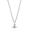 VIVIENNE WESTWOOD New Small 3D Saturn Glass Brass Crystal Necklace Unisex Necklace Silver 6302009602P019