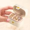 Elegant PU Leather Case Jewelry Organizer Secure Rings and Earrings Storage Container with Soft Velvets Interior