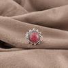 Schmuck aus schwarzem Rhodonit-Edelstein, 925er Sterlingsilberring, handgefertigter wunderschöner silberner Boho-Ring als Hochzeitsgeschenk