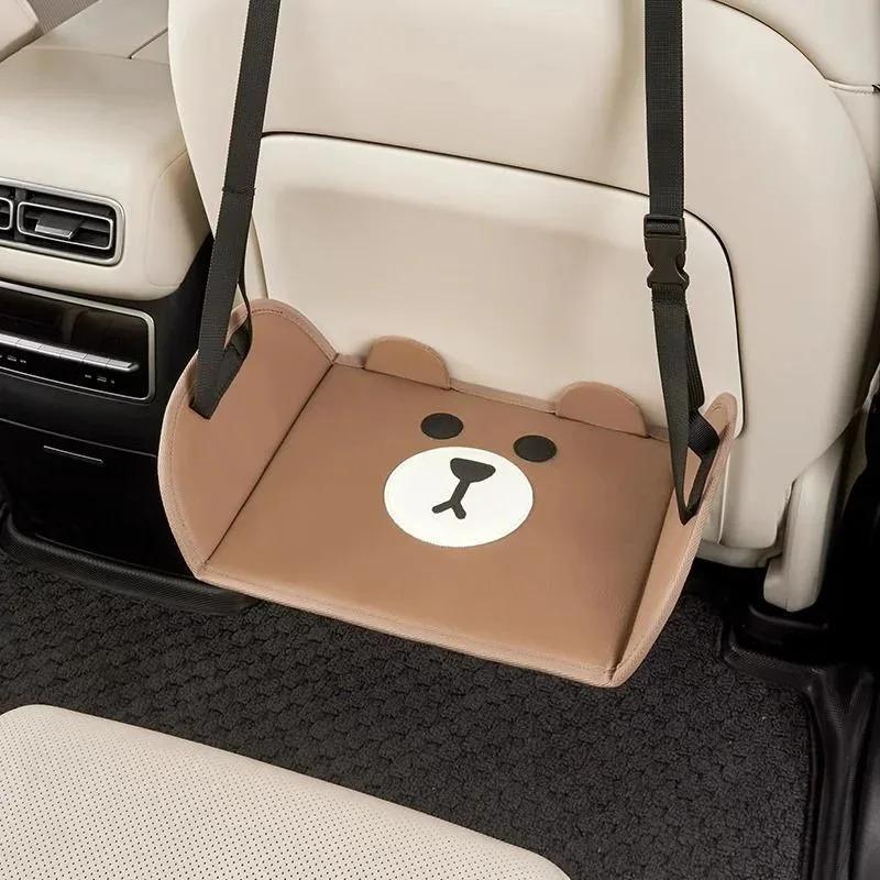 Portable Car Rear Seat Foot Hammock Adjustable Hanging Footrest For Travel Office And Car Interior Comfort Relax Accessory