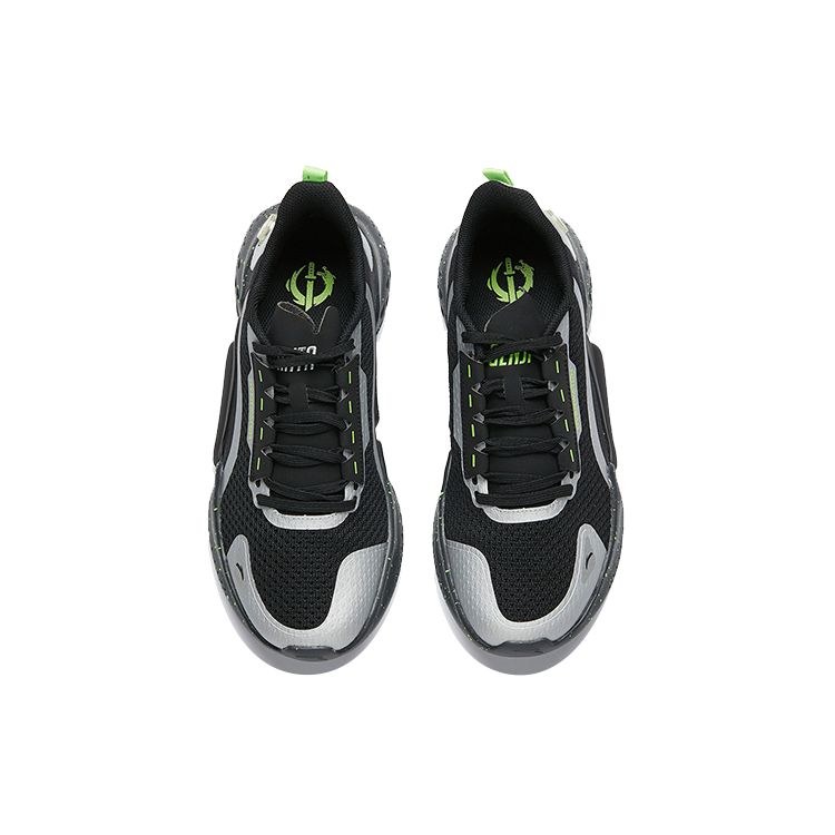 Anta Men Retro Casual Dad Shoes Black White Neon Green 112027786-12