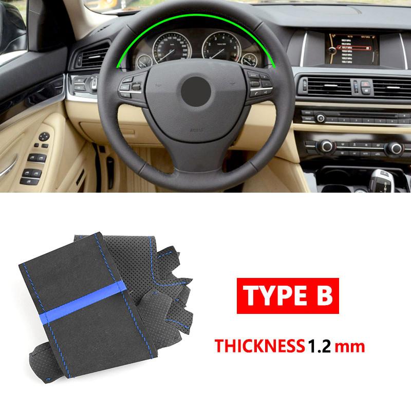 Auto-Lenkrad-Wildleder-Leder-Abdeckung für BMW 5 6 7 Serie F10 F07 F11 2009-2017 F12 F13 F06 2011-2018 F01 F02